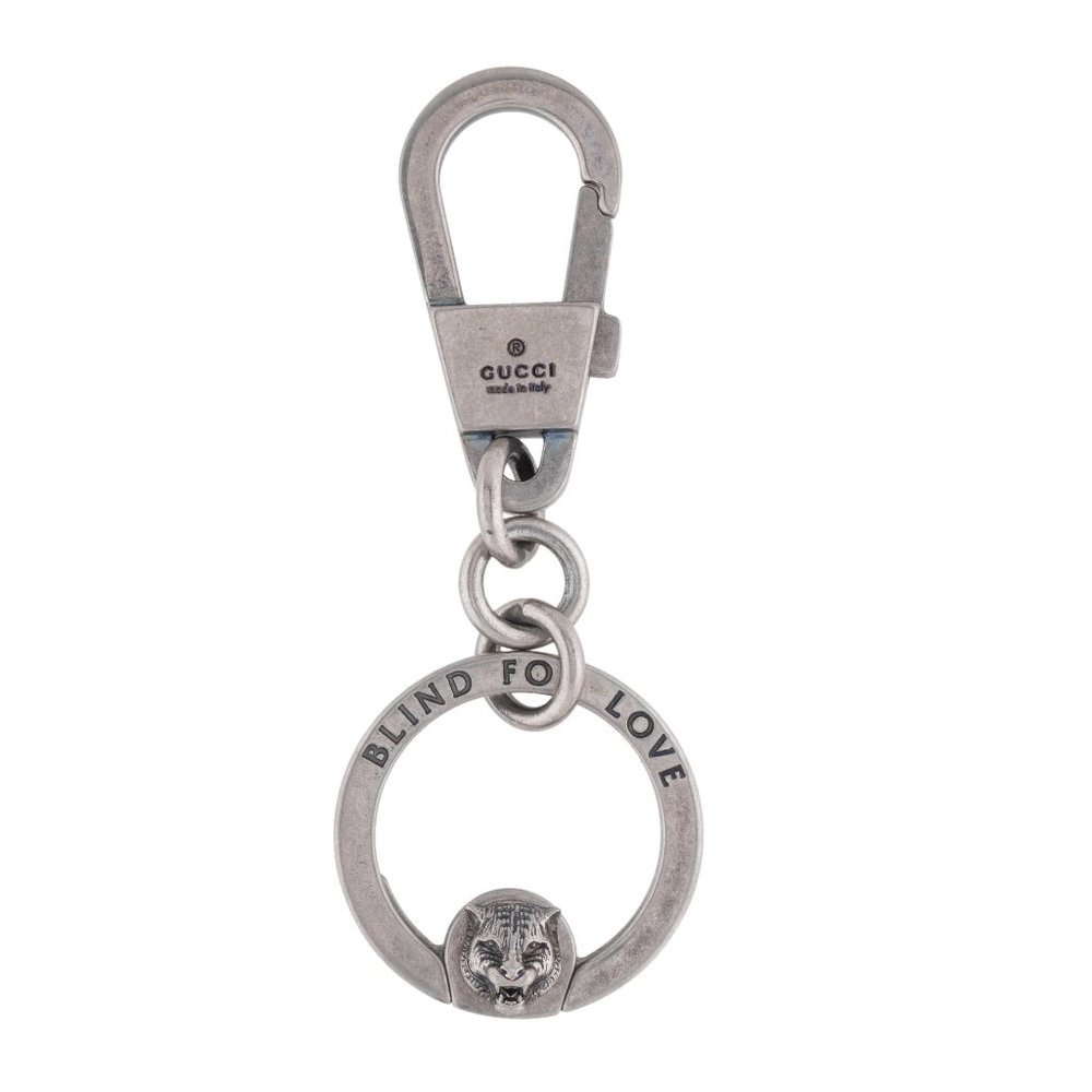 GUCCI Gucci Blind for Love Tiger Head Keychain